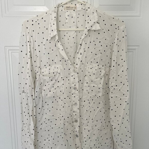 White Polka Dot Shirt - Picture 1 of 3